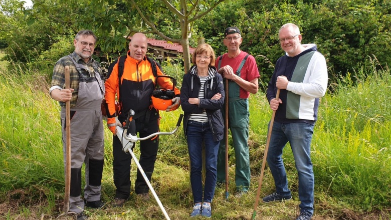 Das Team der CDU Rheinbach auf der Streuobstwiese