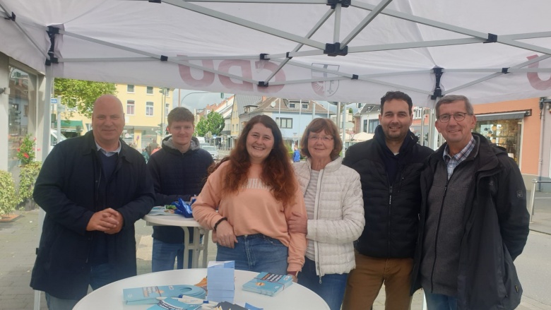 Canvassing-Stand der CDU Rheinbach 2024
