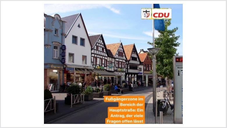 zur Hauptnavigationzur Seitenübersicht im Seiten-Footer Fußgängerzone im Bereich der Hauptstraße: Ein Antrag, der viele Fragen offen lässt